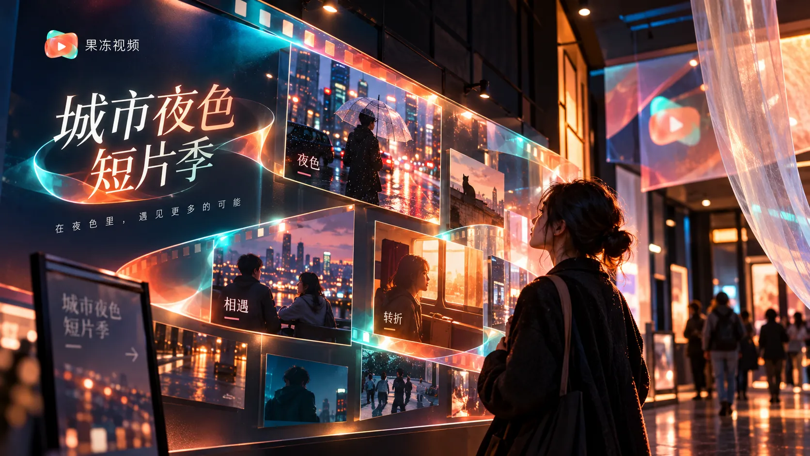 表现电影构图与叙事氛围的画面